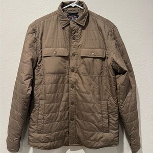 Faherty Men's Brown Quilted Shirt Jacket
